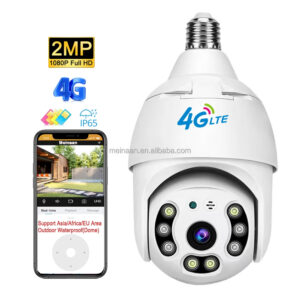 E27 Light Bulb 4G LTE Wireless Video Surveillance Security